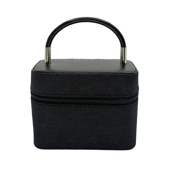 Gucci Black GG Monogram Vanity Bag